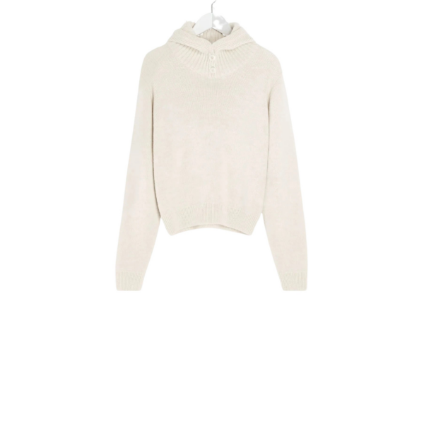 Lemaire Sweater with Hood in Wool Alpaca - Knitwear - Parisian Minimalist Luxury at Coveti