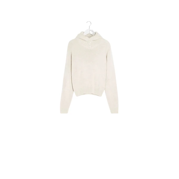 Lemaire Sweater with Hood in Wool Alpaca - Knitwear - Parisian Minimalist Luxury at Coveti