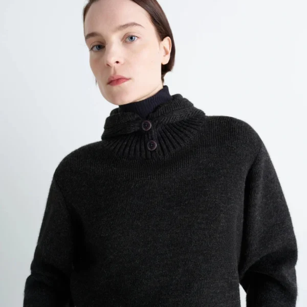 Lemaire Sweater with Hood in Wool Alpaca - Knitwear - Parisian Minimalist Luxury at Coveti