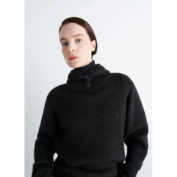 Lemaire Sweater with Hood in Wool Alpaca, view 2