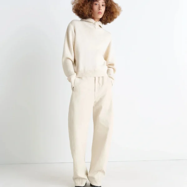 Lemaire Sweater with Hood in Wool Alpaca - Knitwear - Parisian Minimalist Luxury at Coveti