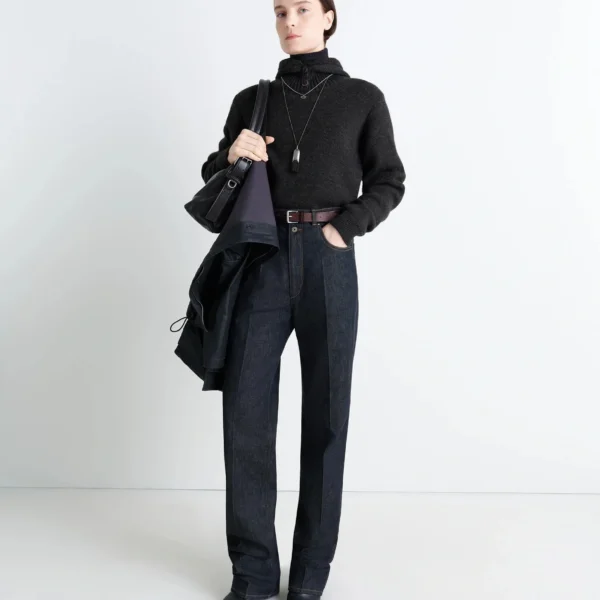 Lemaire Sweater with Hood in Wool Alpaca - Knitwear - Parisian Minimalist Luxury at Coveti
