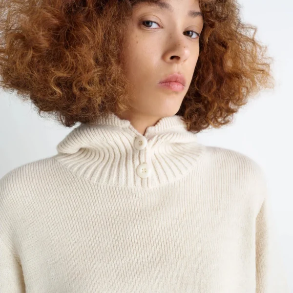 Lemaire Sweater with Hood in Wool Alpaca - Knitwear - Parisian Minimalist Luxury at Coveti