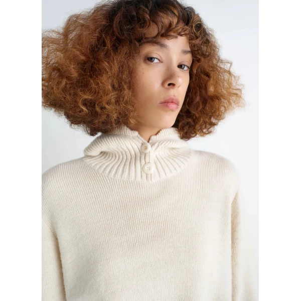 Lemaire Sweater with Hood in Wool Alpaca, view 5