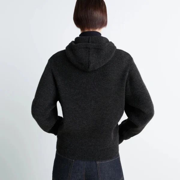 Lemaire Sweater with Hood in Wool Alpaca - Knitwear - Parisian Minimalist Luxury at Coveti