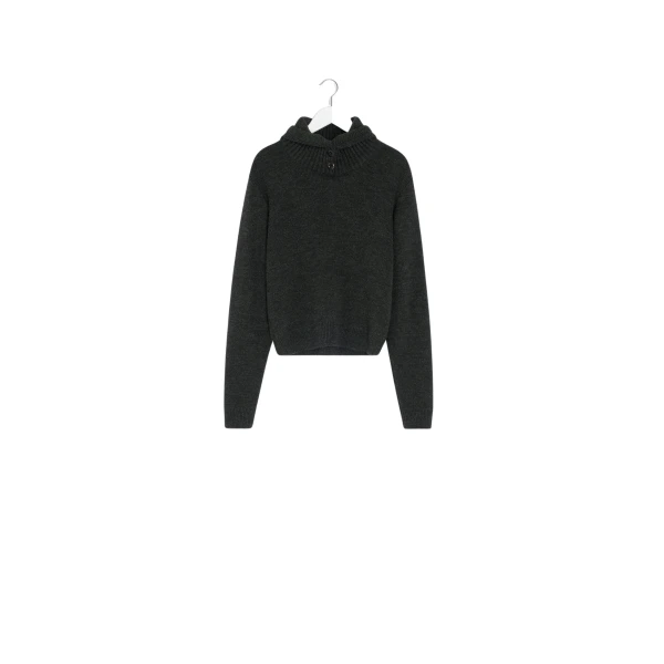 Lemaire Sweater with Hood in Wool Alpaca - Knitwear - Parisian Minimalist Luxury at Coveti