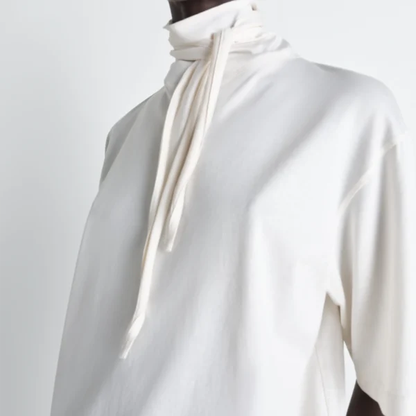 Lemaire T-shirt with Foulard in Jersey - Tops - Parisian Minimalist Luxury at Coveti