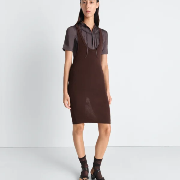 Lemaire Tank Top Mini Dress in Viscose Crepe - Dresses - Parisian Minimalist Luxury at Coveti