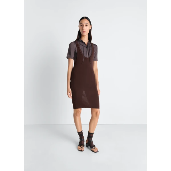 Lemaire Tank Top Mini Dress in Viscose Crepe, view 3
