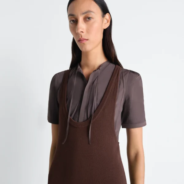 Lemaire Tank Top Mini Dress in Viscose Crepe - Dresses - Parisian Minimalist Luxury at Coveti