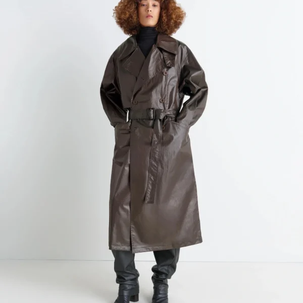 Lemaire Trench Coat in Coated Cotton - Coats - Parisian Minimalist Luxury at Coveti