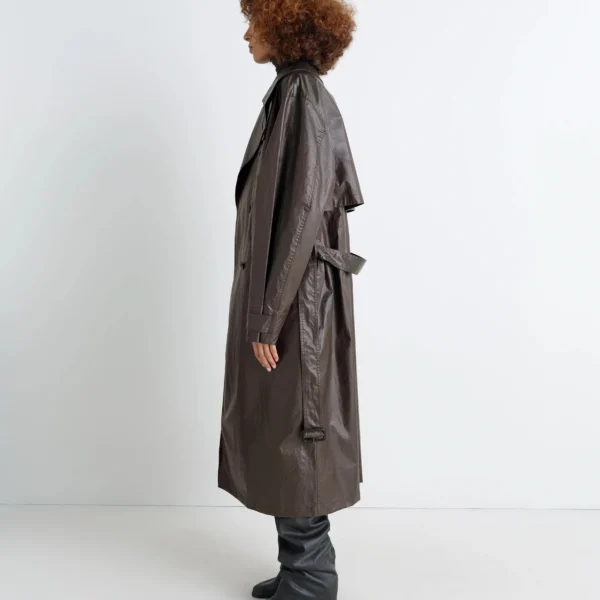 Lemaire Trench Coat in Coated Cotton - Coats - Parisian Minimalist Luxury at Coveti