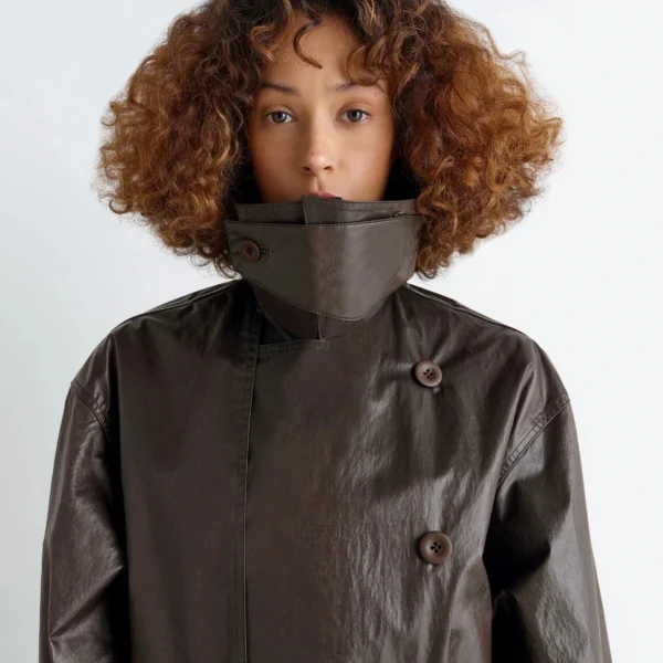 Lemaire Trench Coat in Coated Cotton - Coats - Parisian Minimalist Luxury at Coveti