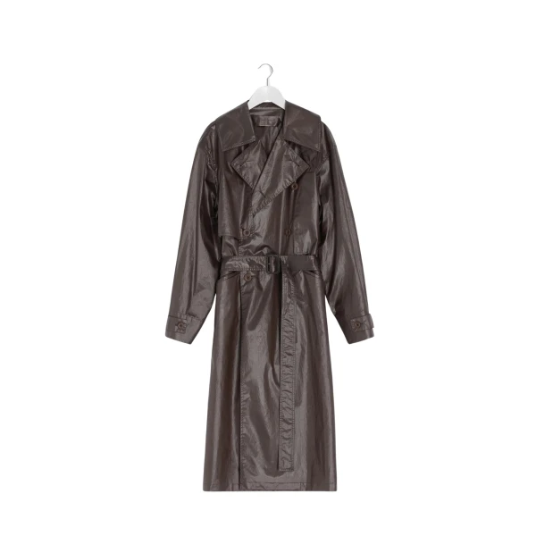 Lemaire Trench Coat in Coated Cotton - Coats - Parisian Minimalist Luxury at Coveti