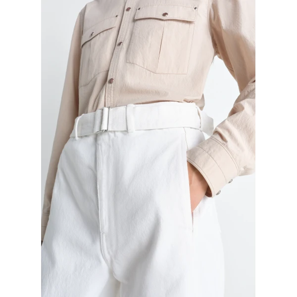 Lemaire Twisted Belted Pants in Denim, view 2