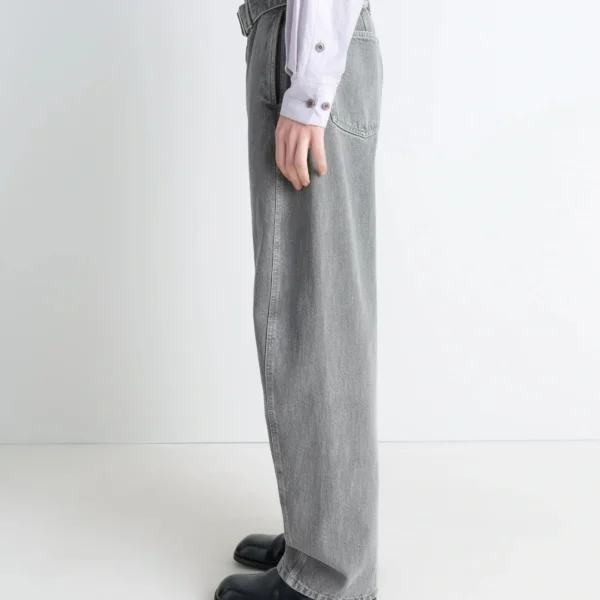 Lemaire Twisted Belted Pants in Denim - Pants - Parisian Minimalist Luxury at Coveti