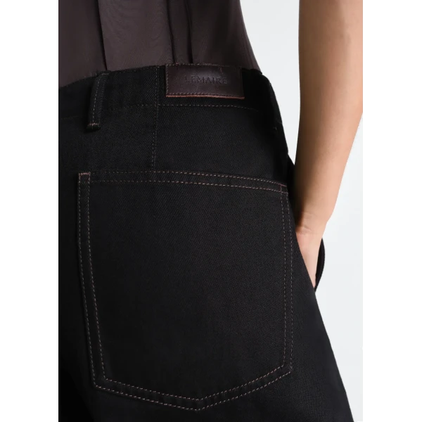 Lemaire Twisted Belted Pants in Denim, view 2