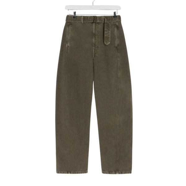 Lemaire Twisted Belted Pants in Denim - Pants - Parisian Minimalist Luxury at Coveti