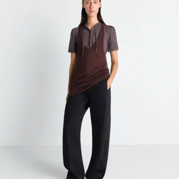 Lemaire Twisted Belted Pants in Denim - Pants - Parisian Minimalist Luxury at Coveti
