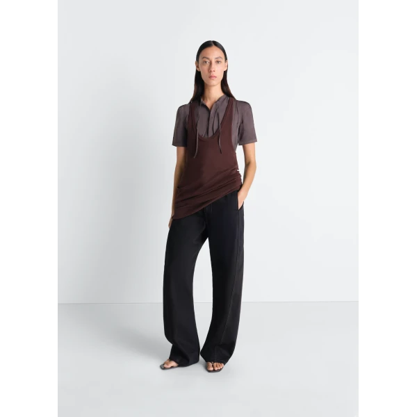 Lemaire Twisted Belted Pants in Denim, view 4