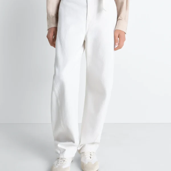 Lemaire Twisted Belted Pants in Denim - Pants - Parisian Minimalist Luxury at Coveti