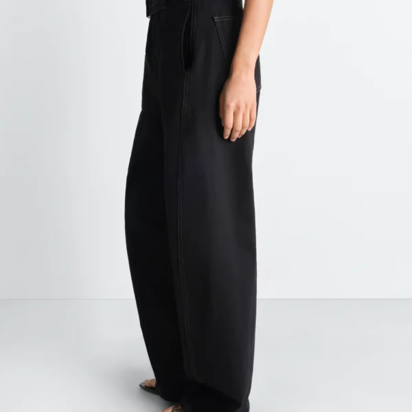 Lemaire Twisted Belted Pants in Denim - Pants - Parisian Minimalist Luxury at Coveti