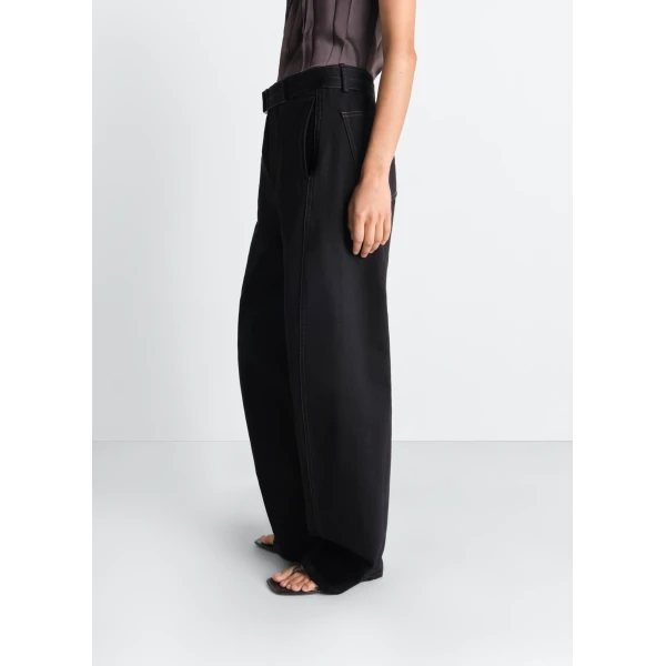 Lemaire Twisted Belted Pants in Denim, view 5