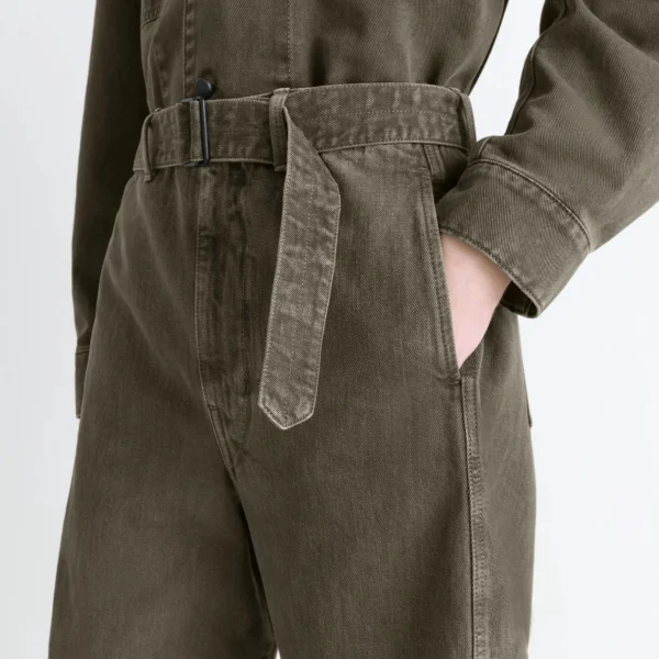 Lemaire Twisted Belted Pants in Denim - Pants - Parisian Minimalist Luxury at Coveti