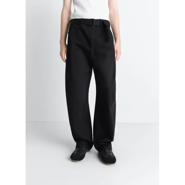 Lemaire Twisted Belted Pants in Denim, view 6