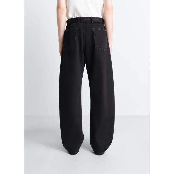 Lemaire Twisted Belted Pants in Denim, view 7