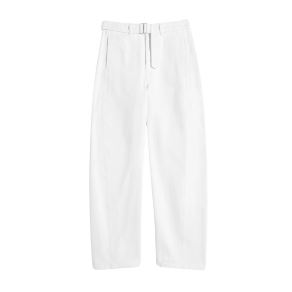 Lemaire Twisted Belted Pants in Denim - Pants - Parisian Minimalist Luxury at Coveti