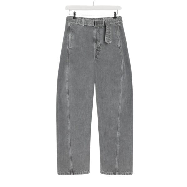 Lemaire Twisted Belted Pants in Denim - Pants - Parisian Minimalist Luxury at Coveti