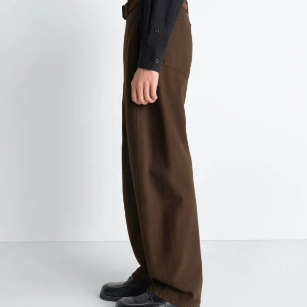Lemaire Twisted Belted Pants in Dyed Heavy Broken Twill - Pants - Parisian Minimalist Luxury at Coveti