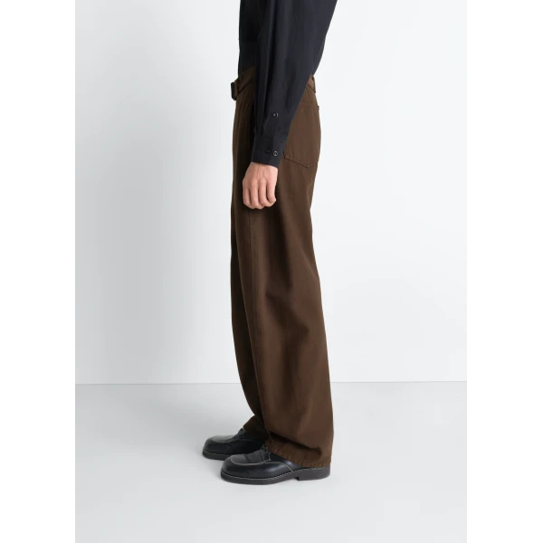 Lemaire Twisted Belted Pants in Dyed Heavy Broken Twill, view 2