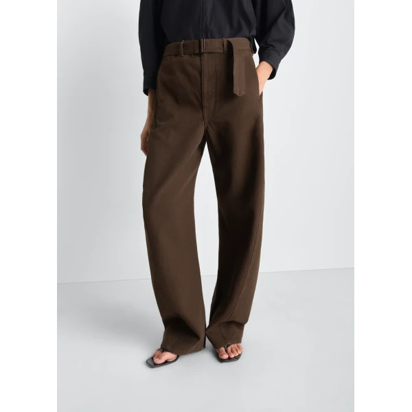 Lemaire Twisted Belted Pants in Dyed Heavy Broken Twill, view 5