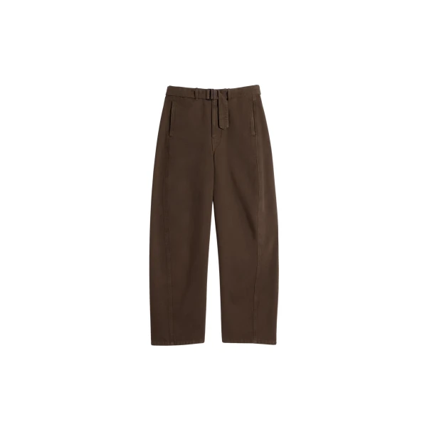 Lemaire Twisted Belted Pants in Dyed Heavy Broken Twill - Pants - Parisian Minimalist Luxury at Coveti