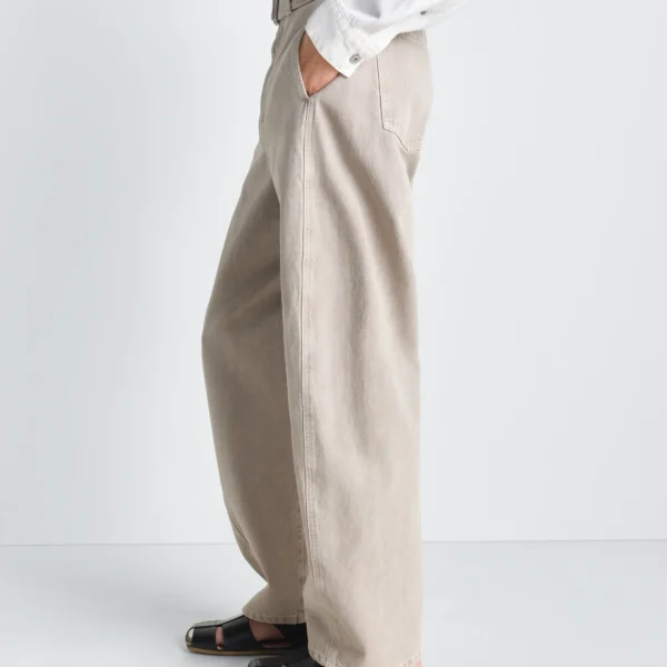 Lemaire Twisted Belted Pants in Heavy Broken Twill Snow - Pants - Parisian Minimalist Luxury at Coveti