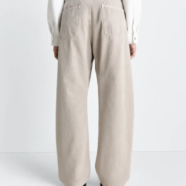 Lemaire Twisted Belted Pants in Heavy Broken Twill Snow - Pants - Parisian Minimalist Luxury at Coveti