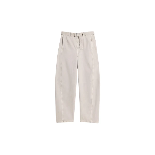 Lemaire Twisted Belted Pants in Heavy Broken Twill Snow - Pants - Parisian Minimalist Luxury at Coveti