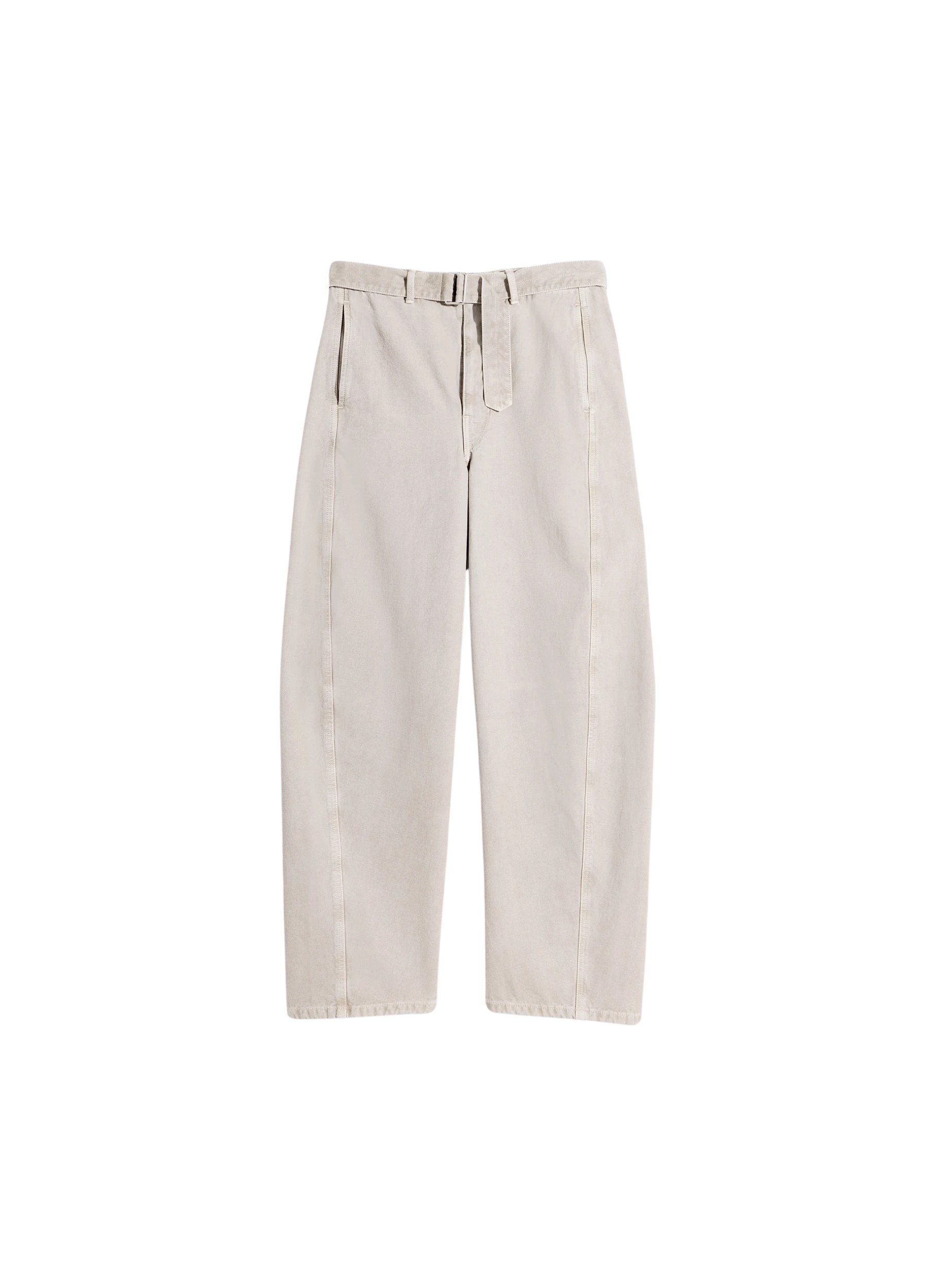 Lemaire Twisted Belted Pants in Heavy Broken Twill Snow
