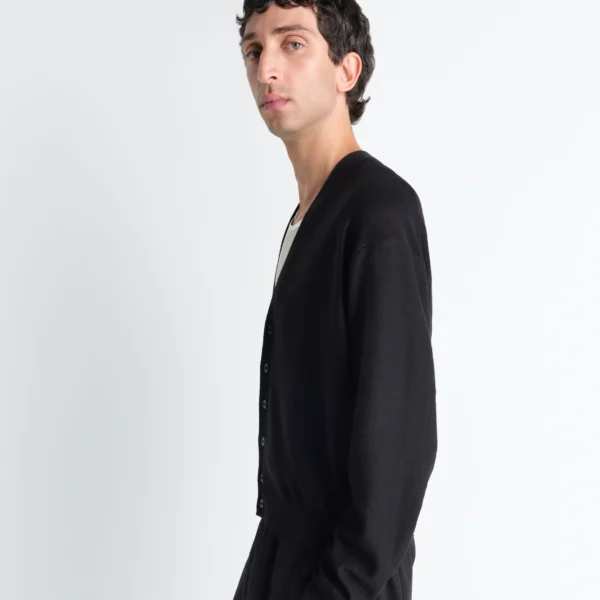 Lemaire Twisted Cardigan in Merino Blend - Knitwear - Parisian Minimalist Luxury at Coveti