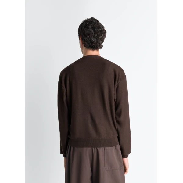 Lemaire Twisted Cardigan in Merino Blend, view 2