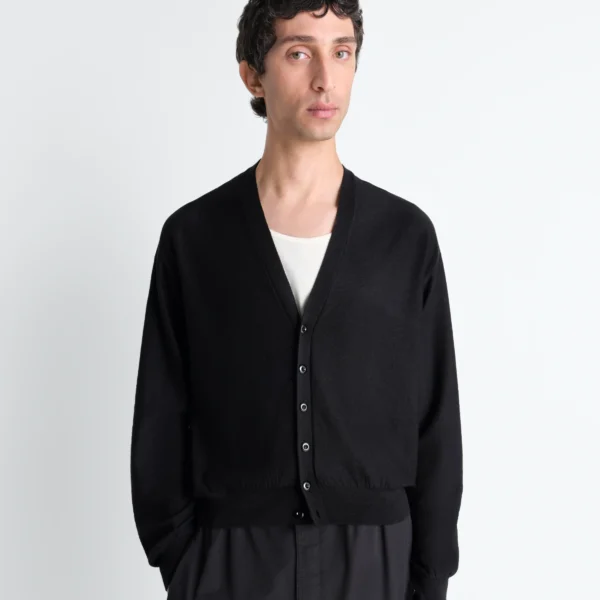 Lemaire Twisted Cardigan in Merino Blend - Knitwear - Parisian Minimalist Luxury at Coveti