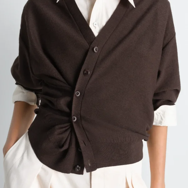 Lemaire Twisted Cardigan in Merino Blend - Knitwear - Parisian Minimalist Luxury at Coveti