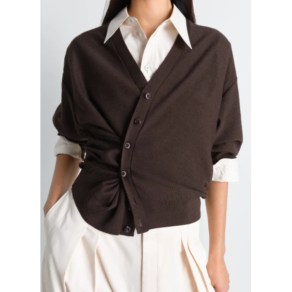 Lemaire Twisted Cardigan in Merino Blend, view 5
