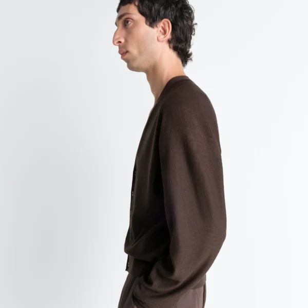 Lemaire Twisted Cardigan in Merino Blend - Knitwear - Parisian Minimalist Luxury at Coveti