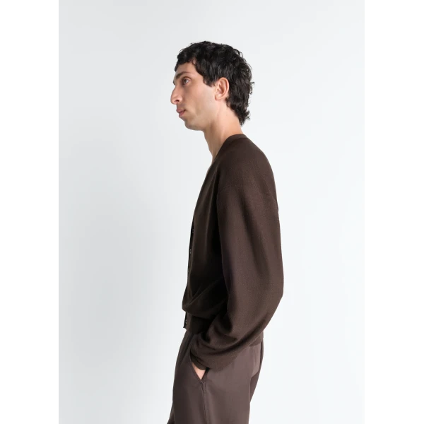 Lemaire Twisted Cardigan in Merino Blend, view 7