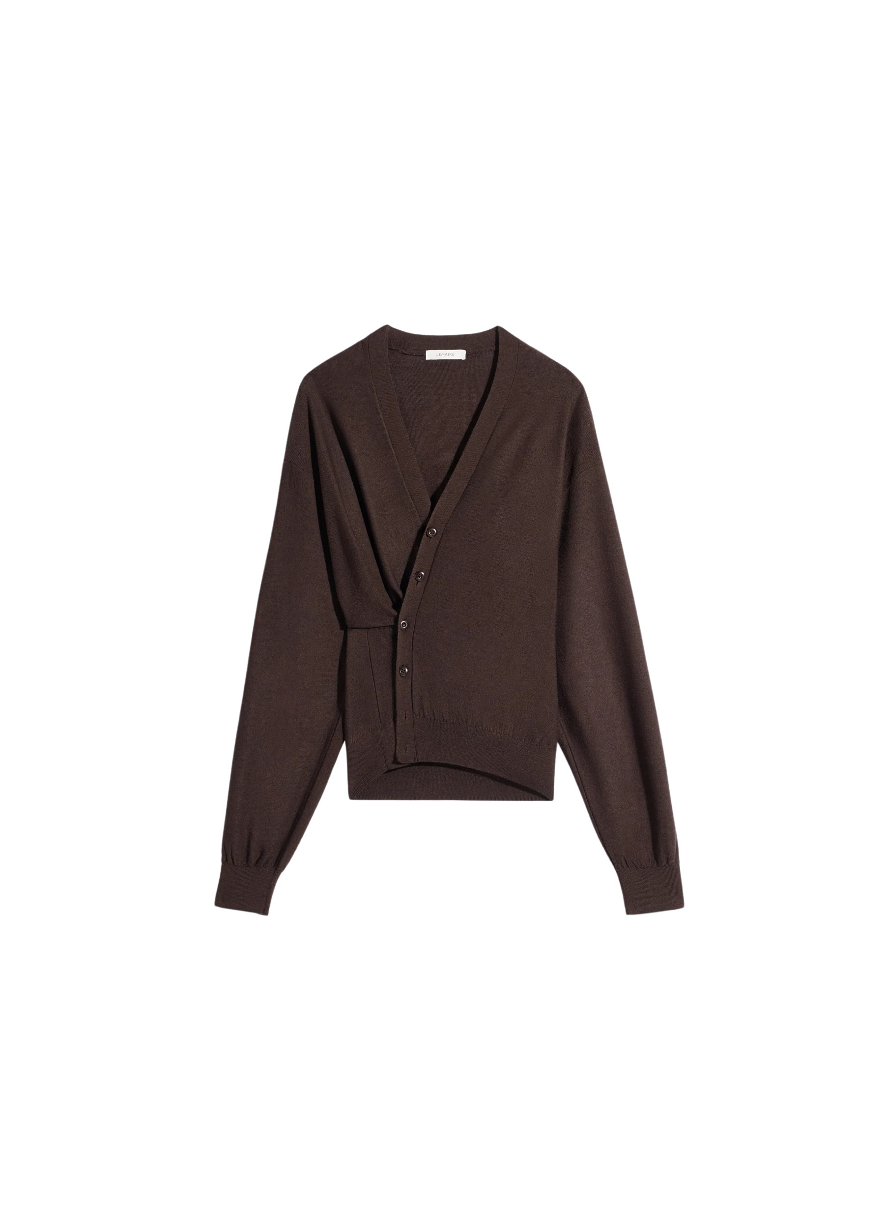 Lemaire Twisted Cardigan in Merino Blend - Knitwear - Parisian Minimalist Luxury at Coveti