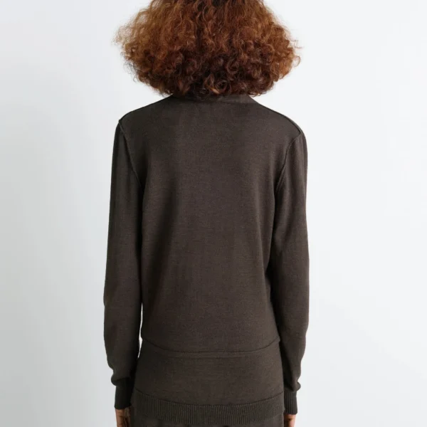 Lemaire Twisted Cardigan with Scarf in Merino Blend - Knitwear - Parisian Minimalist Luxury at Coveti