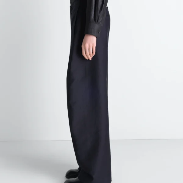 Lemaire Twisted Chino Pants in Cotton Satin - Pants - Parisian Minimalist Luxury at Coveti